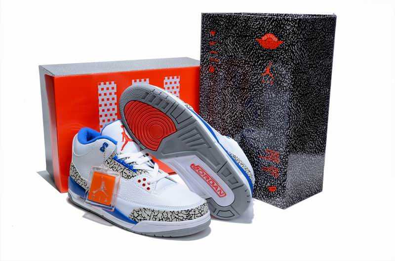 Air Jordan 3 Retro White Metallic Silver Sport Pas Cher Nike Air Jordan Red